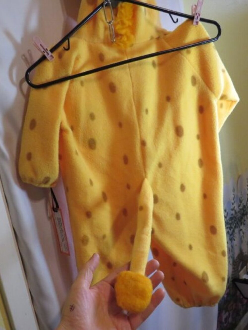 Vintage Giraffe Costume Hooded Plush Bodysuit Toddler 18-24 Months Halloween - Picture 7 of 12